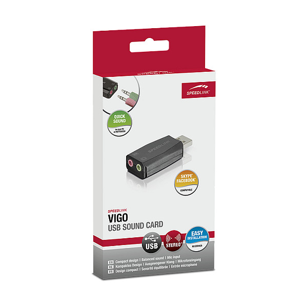 Speedlink VIGO USB Soundkarte, schwarz