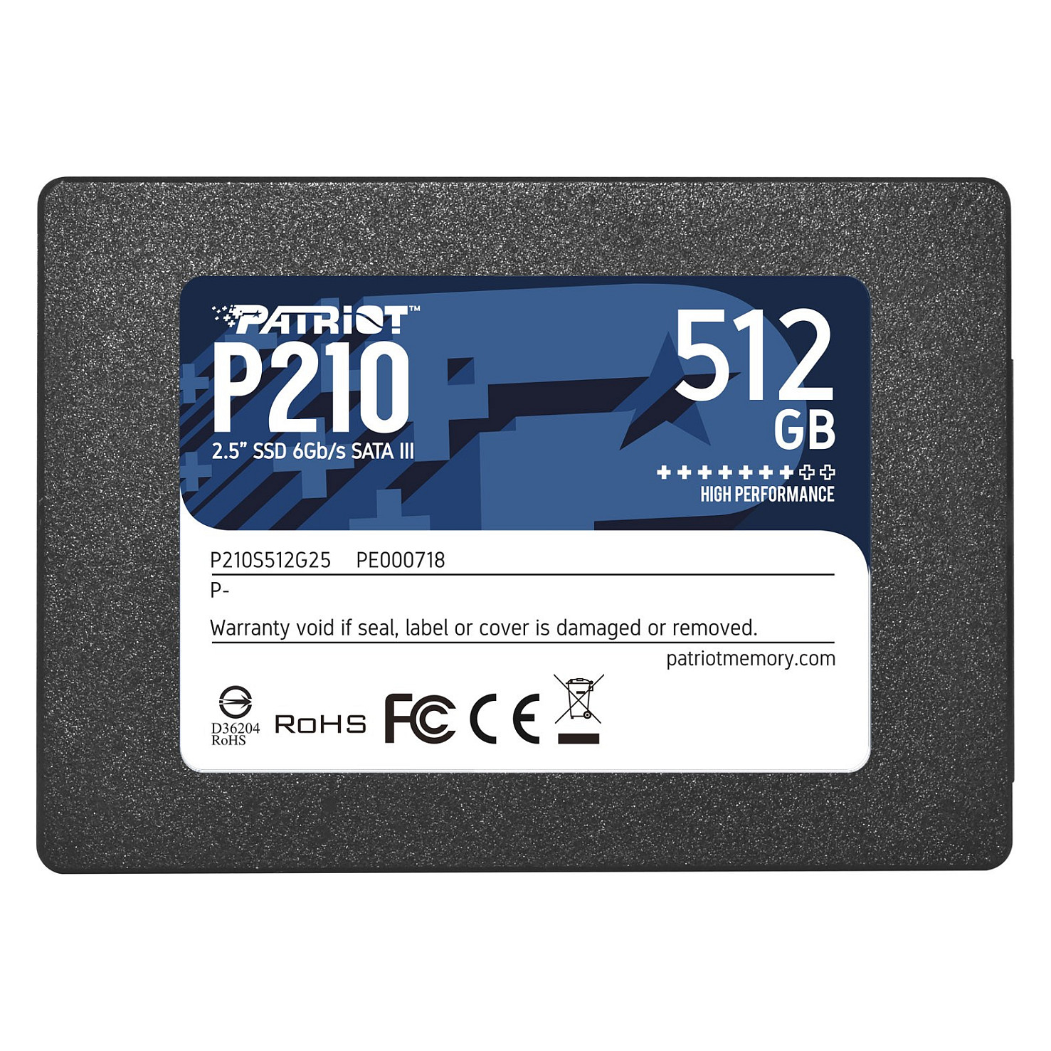 2,5" 512GB Patriot P210 SATA3 520/430 PE000718