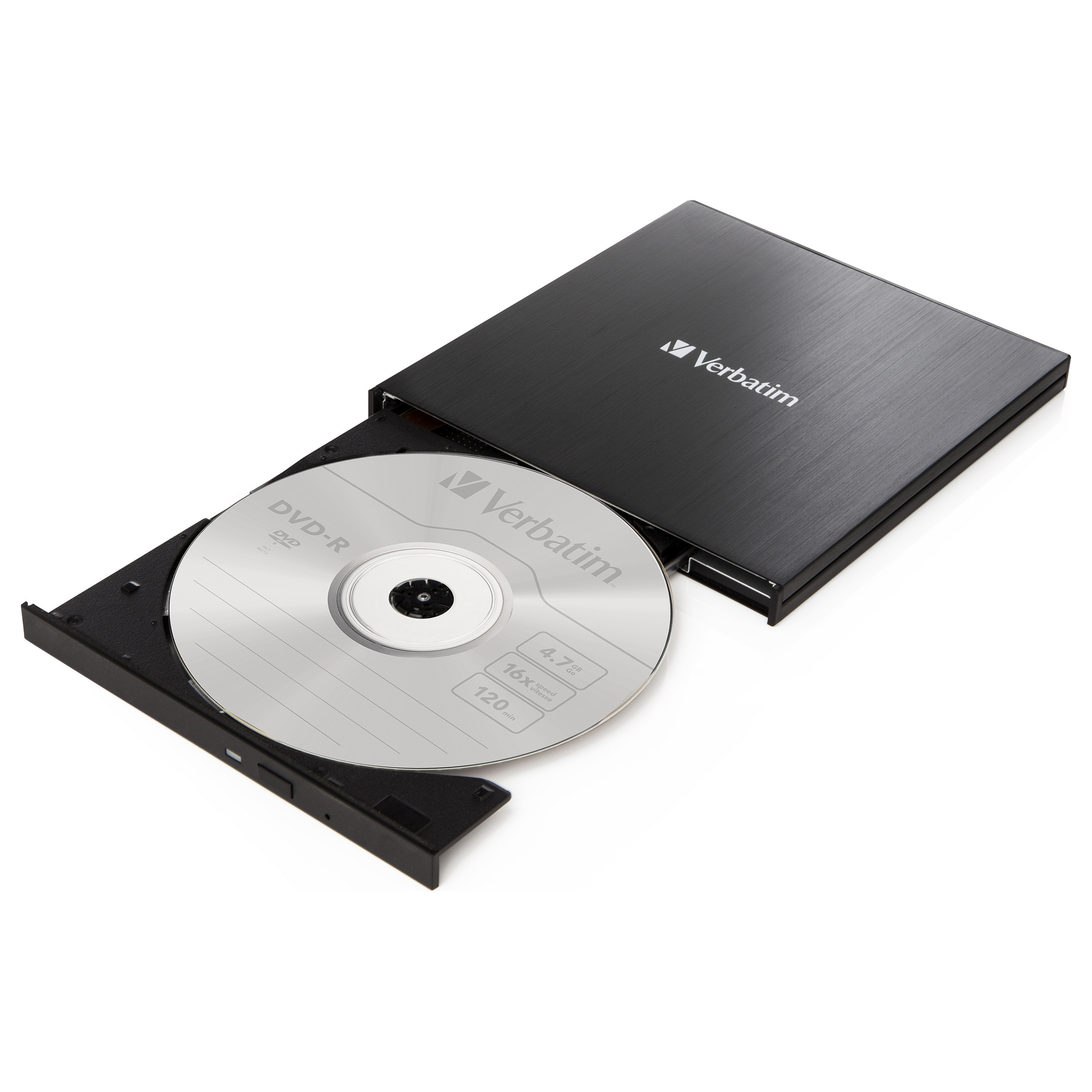 Verbatim Externer Slimline CD/DVD-Brenner mit USB-C-Anschluss