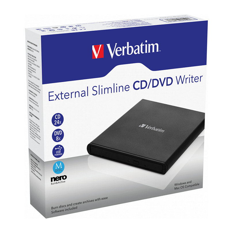 Verbatim Mobile DVD ReWriter USB 2.0 (Light Version) 53504