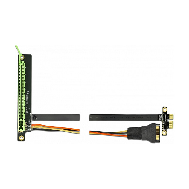 Delock Riser Karte PCI Express x1 zu x16 mit flexiblem Kabel 80 cm