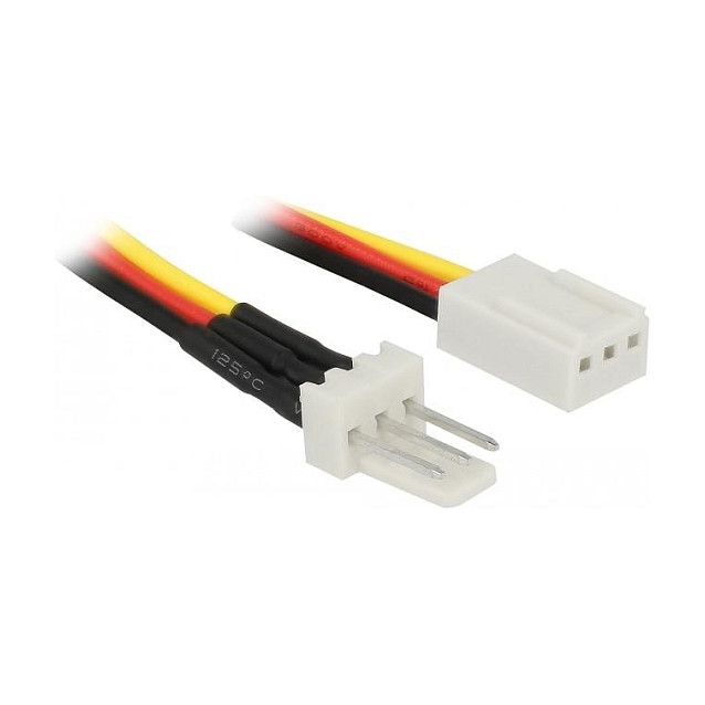 Delock Lüfter Stromkabel 3 Pin Stecker zu 3 Pin Buchse 60 cm