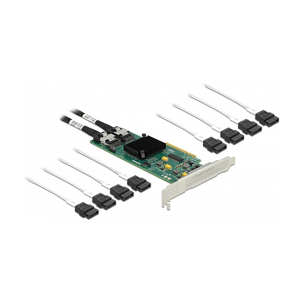 Delock 8 Port SATA PCI Express x8 Karte mit Anschlusskabel