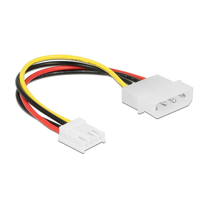 Delock Stromkabel 4 Pin Stecker > 4 Pin Floppy Buchse 15 cm