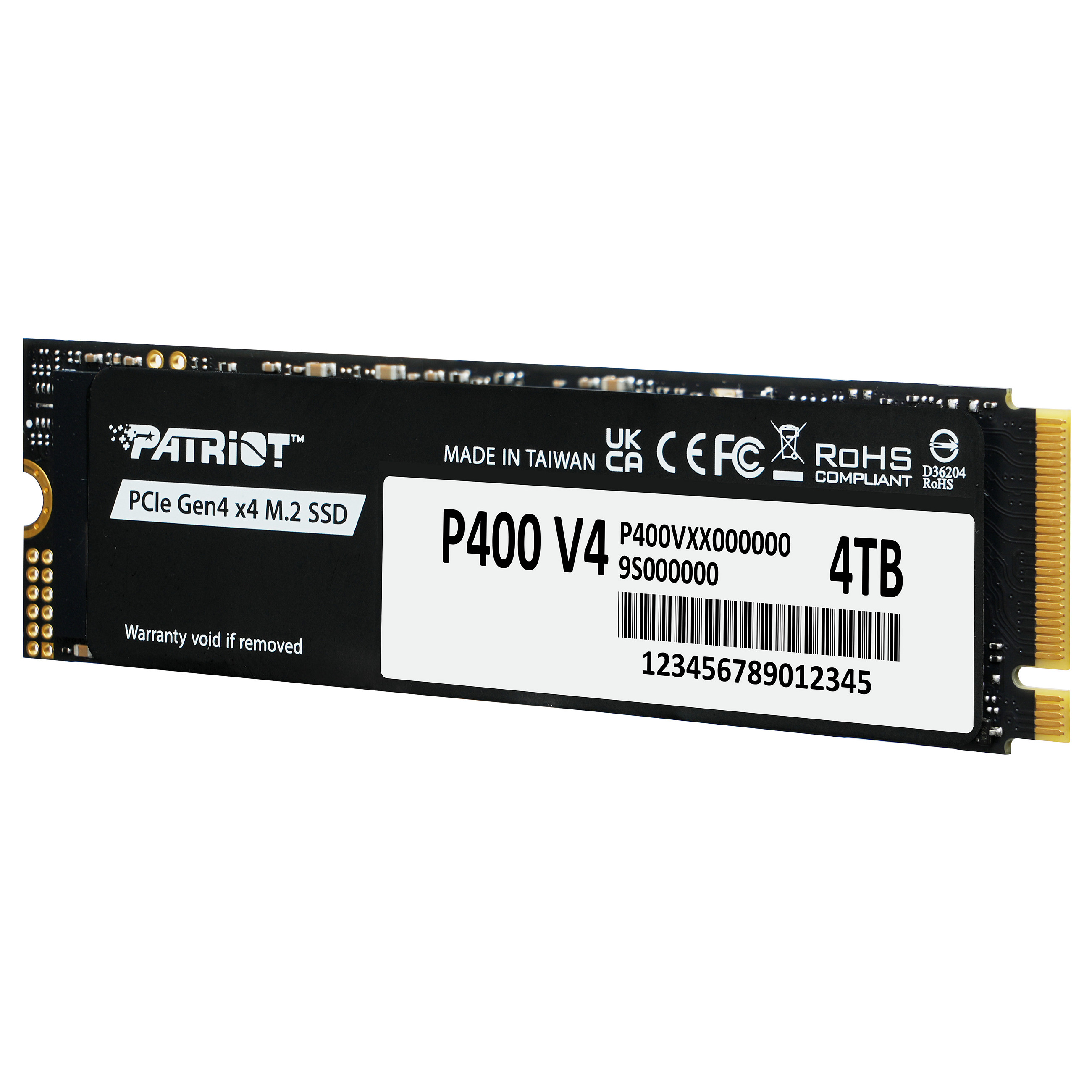 M.2 4TB Patriot P400 V4 (PCIe 4.0 x4, NVMe 2.0, 2280)