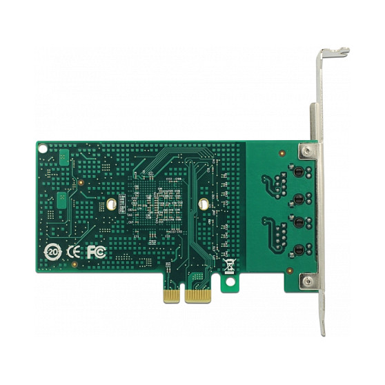 Delock PCI Express x1 Netzwerkkarte Gigabit LAN 2 x RJ45 i82576