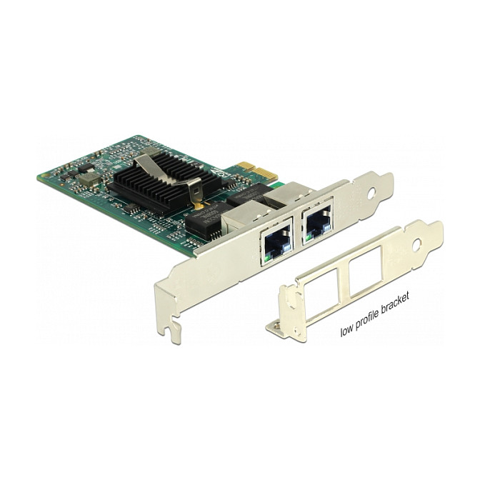 Delock PCI Express x1 Netzwerkkarte Gigabit LAN 2 x RJ45 i82576