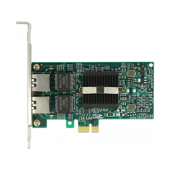 Delock PCI Express x1 Netzwerkkarte Gigabit LAN 2 x RJ45 i82576