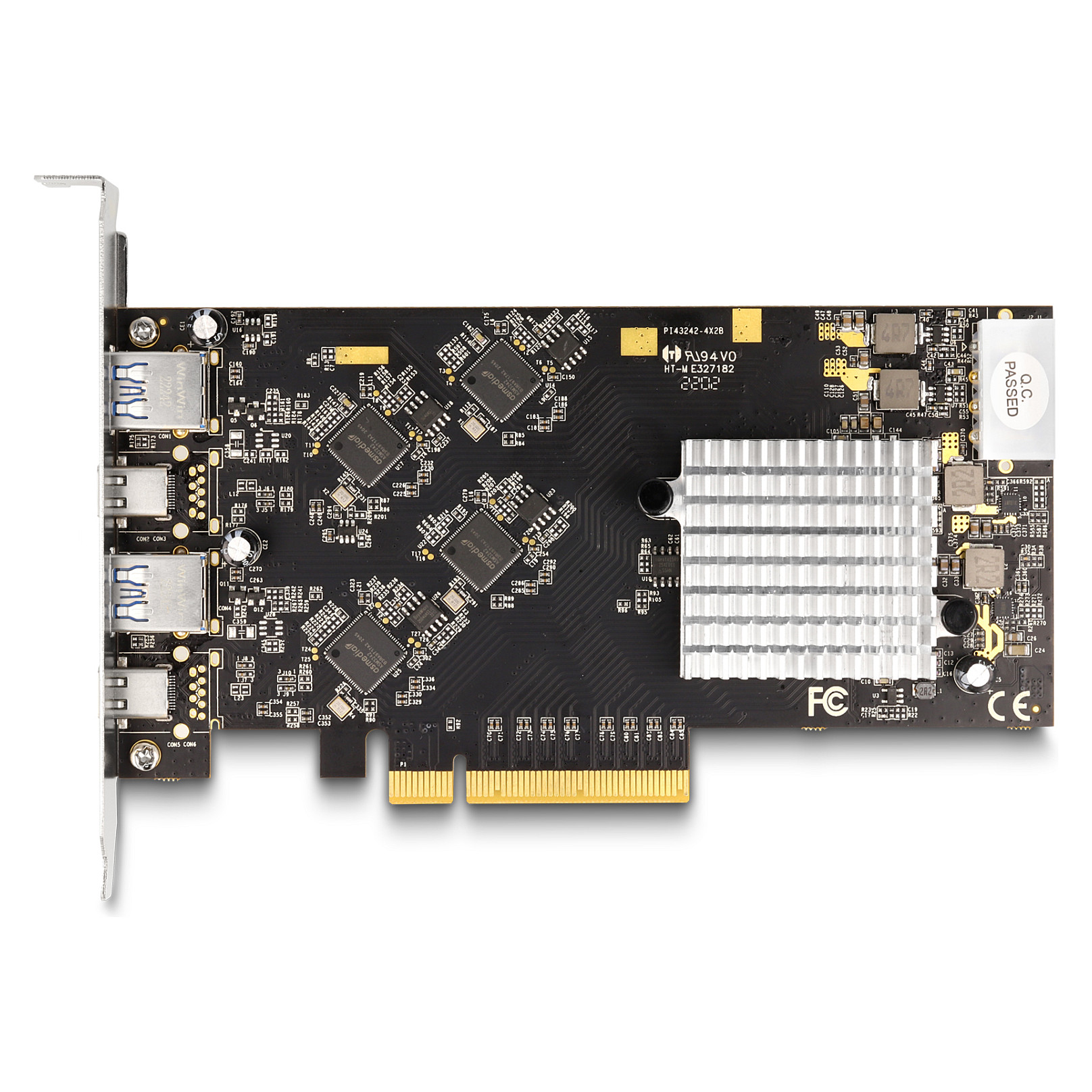 PCI Express x8 Karte mit 2 x USB 20 Gbps USB Type-C™ Buchse und 2 x USB 10 Gbps Typ-A Buchse - Quad Channel