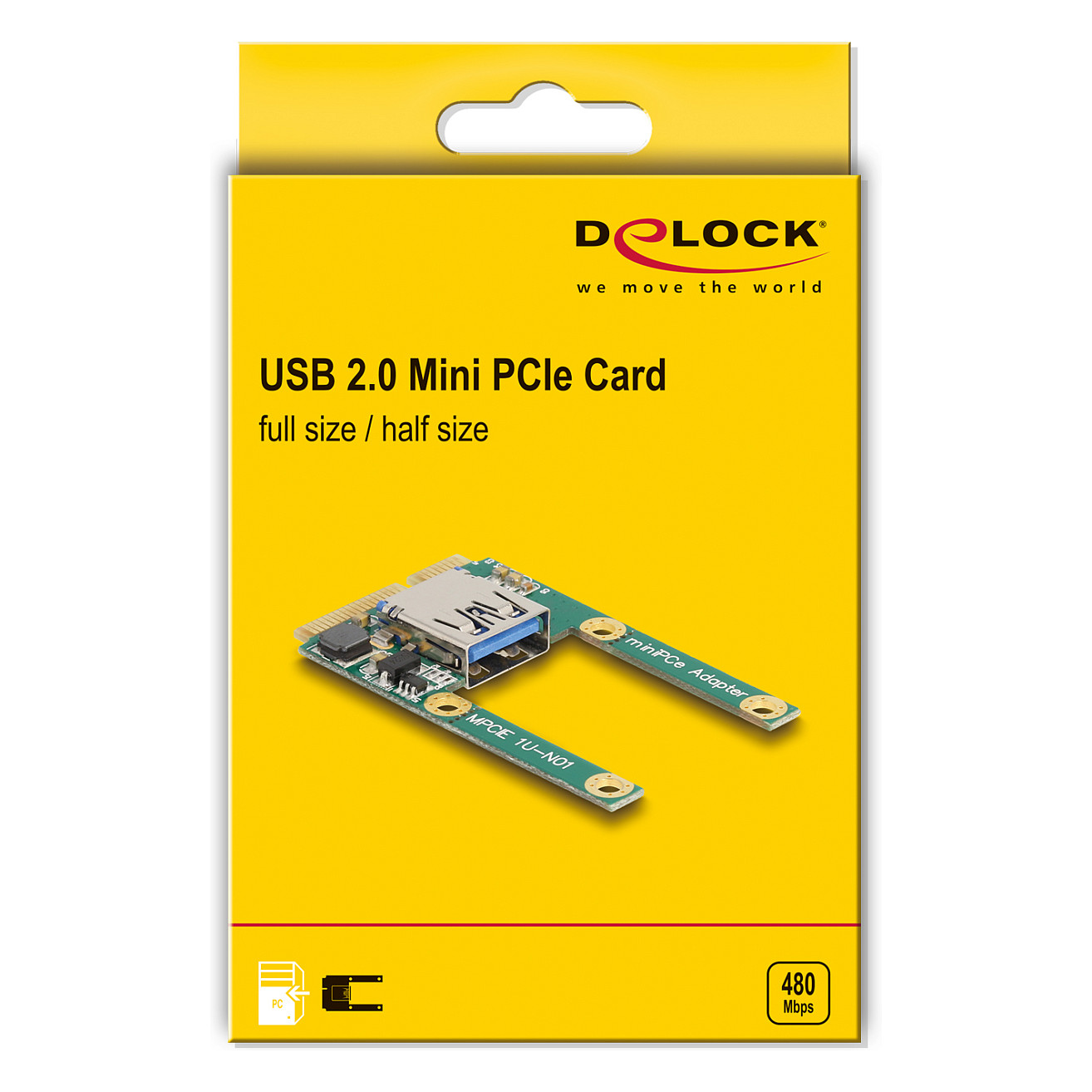 Mini PCIe I/O 1 x USB 2.0 Typ-A Buchse full size / half size