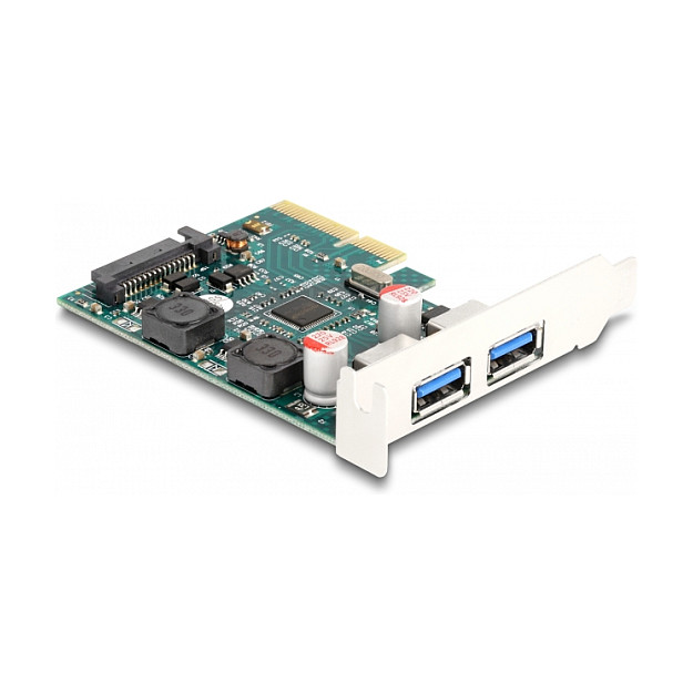 PCI Express x4 Karte zu 2 x extern USB 10 Gbps Typ-A Buchse - Low Profile Formfaktor