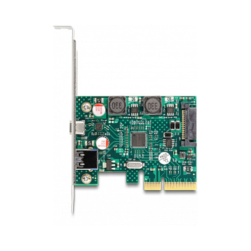 PCI Express x4 Karte zu 1 x extern USB 10 Gbps Type-C™ Buchse + 1 x extern USB 10 Gbps Typ-A Buchse - Low Profile Formfaktor