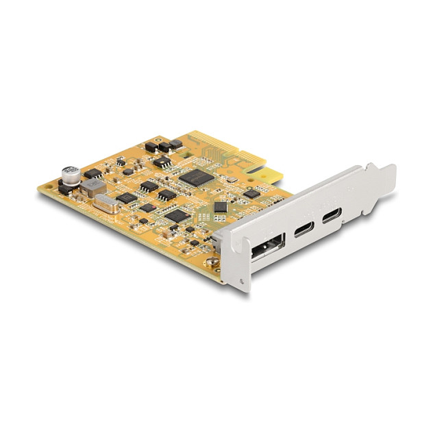 PCI Express x4 Karte zu 1 x extern USB Type-C™ 10 Gbps Buchse + 1 x extern USB Type-C™ 10 Gbps (DP Alt Mode) Buchse