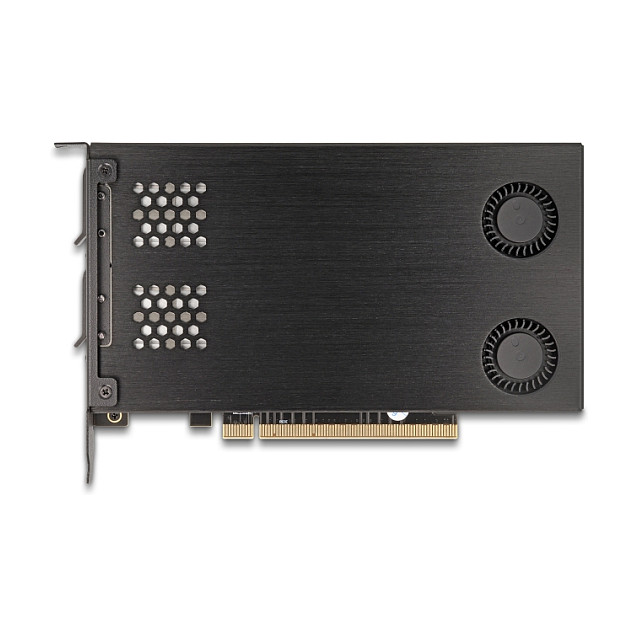 PCI Express x16 Karte Wechselrahmen für 2 x M.2 NVMe SSD - Bifurcation