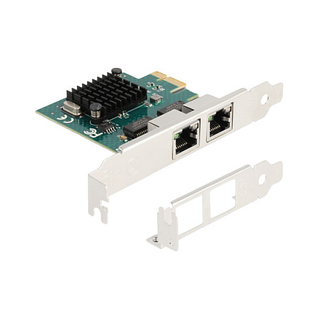 PCI Express x1 Netzwerkkarte Gigabit LAN 2 x RJ45 BCM