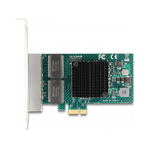 PCI Express x1 Netzwerkkarte Gigabit LAN 4 x RJ45 BCM