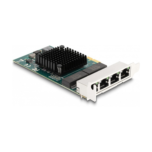 PCI Express x1 Netzwerkkarte Gigabit LAN 4 x RJ45 BCM