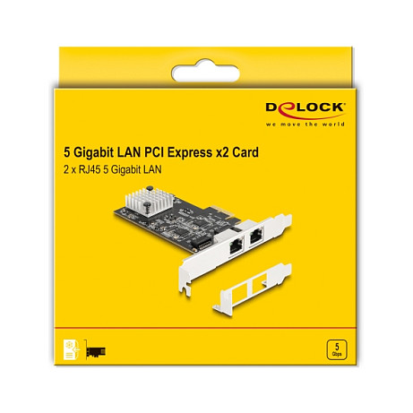 PCI Express x2 Netzwerkkarte 5 Gigabit LAN 2 x RJ45 RTL8126