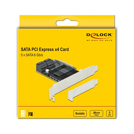 5 Port SATA PCI Express x4 Karte - Low Profile Formfaktor