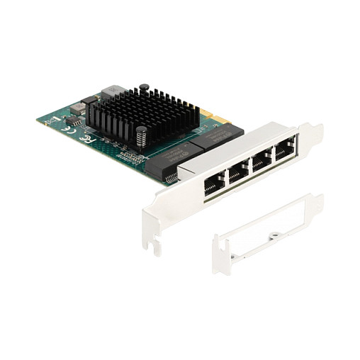 PCI Express x4 Netzwerkkarte Gigabit LAN 4 x RJ45 BCM
