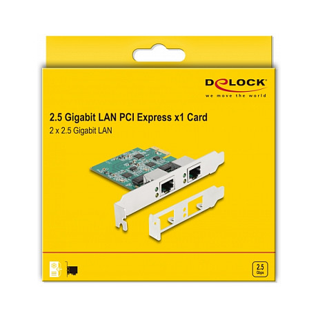 PCI Express x1 Netzwerkkarte 2,5 Gigabit LAN 2 x RJ45 RTL8125
