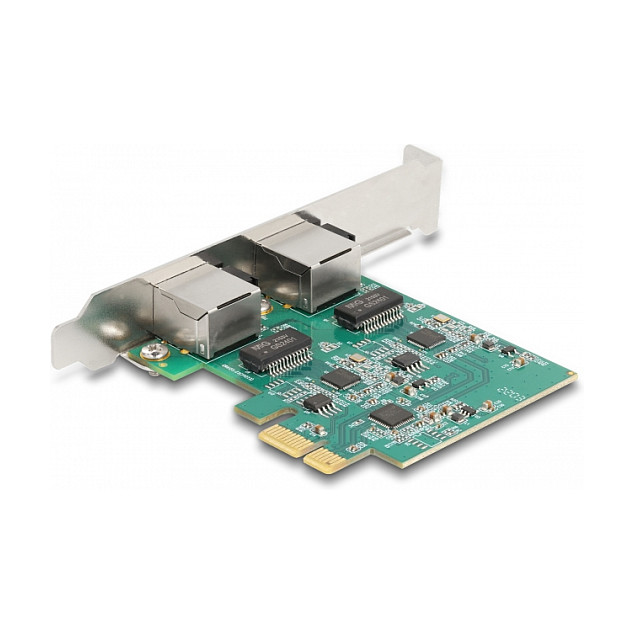 PCI Express x1 Netzwerkkarte 2,5 Gigabit LAN 2 x RJ45 RTL8125