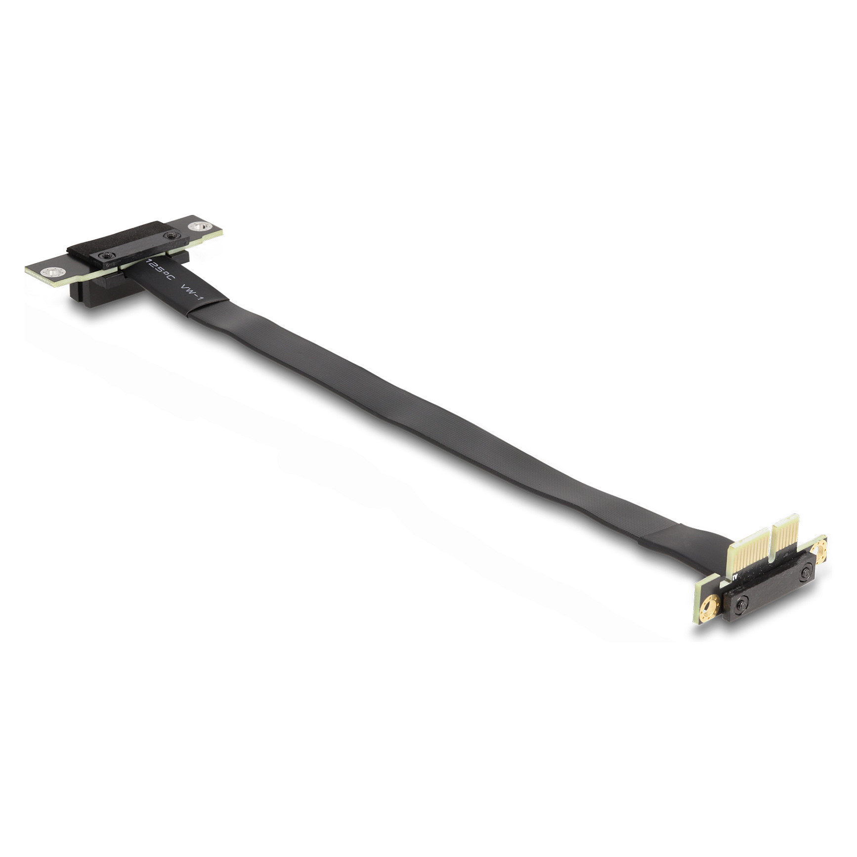 Riser Karte PCI Express x1 Stecker 90° gewinkelt zu x1 Slot 90° gewinkelt mit Kabel 30 cm