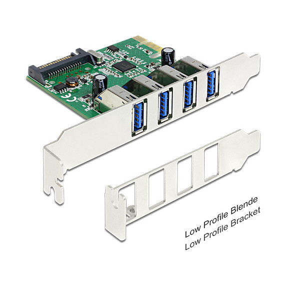 PCI Express x1 Karte zu 4 x extern USB Typ-A Buchse USB 5 Gbps