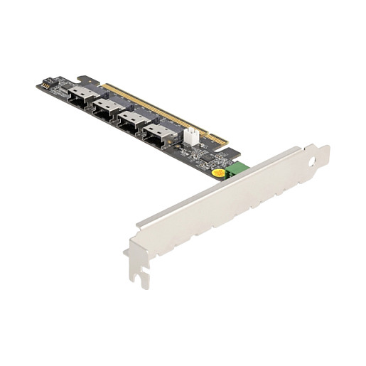 PCI Express x16 Karte zu 4 x intern SFF-8654 4i NVMe - Bifurcation
