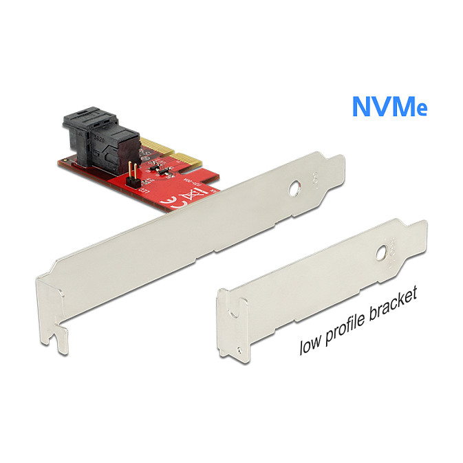 PCI Express x4 Karte > 1 x intern SFF-8643 NVMe - Low Profile Formfaktor