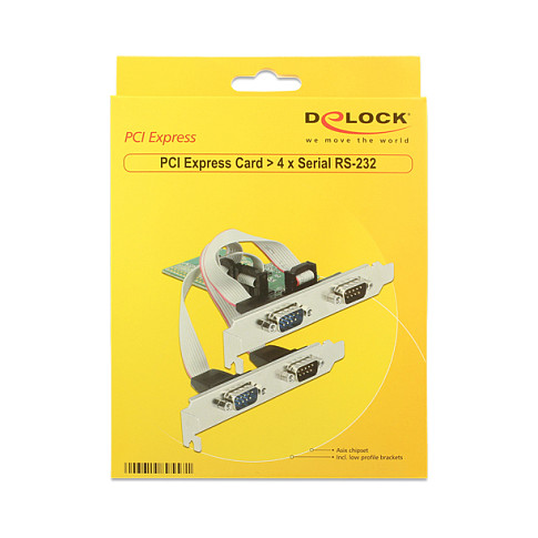 PCI Express x1 Karte zu 4 x Seriell RS-232