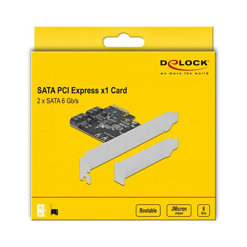 2 Port SATA PCI Express x1 Karte - Low Profile Formfaktor