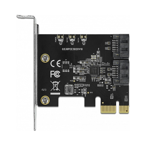 2 Port SATA PCI Express x1 Karte - Low Profile Formfaktor