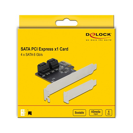 4 Port SATA PCI Express x1 Karte - Low Profile Formfaktor