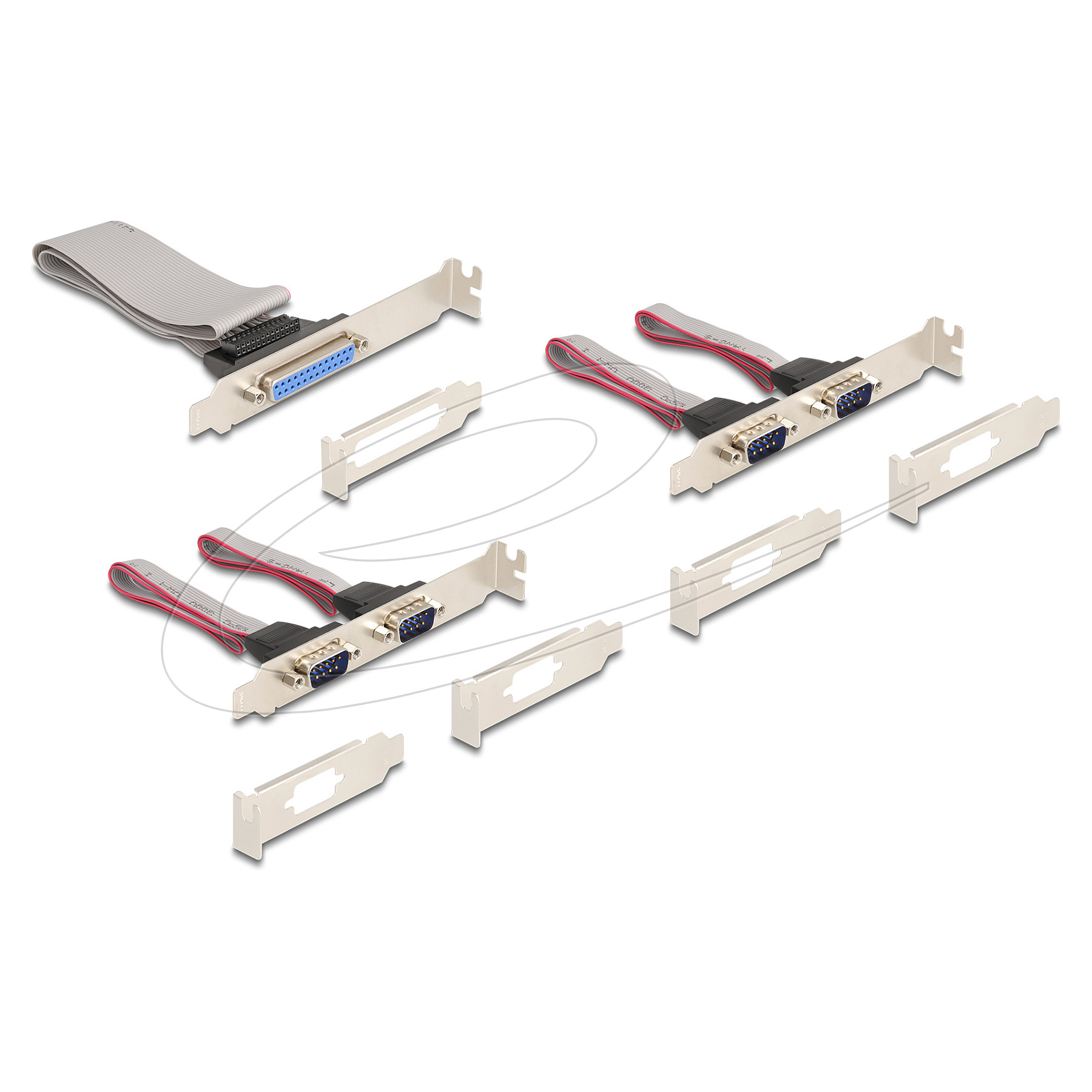 Mini PCIe I/O PCIe full size 4 x Seriell RS-232, 1 x Parallel