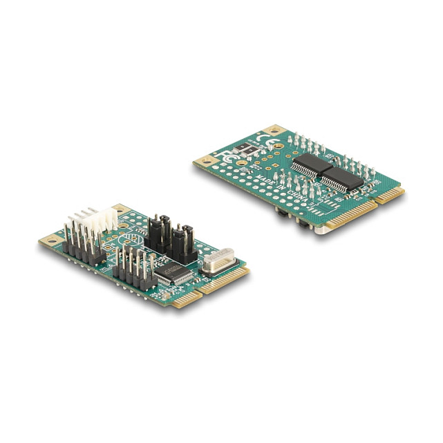 Mini PCIe I/O PCIe full size 2 x Seriell RS-232 mit Spannungsversorgung 5 V / 12 V