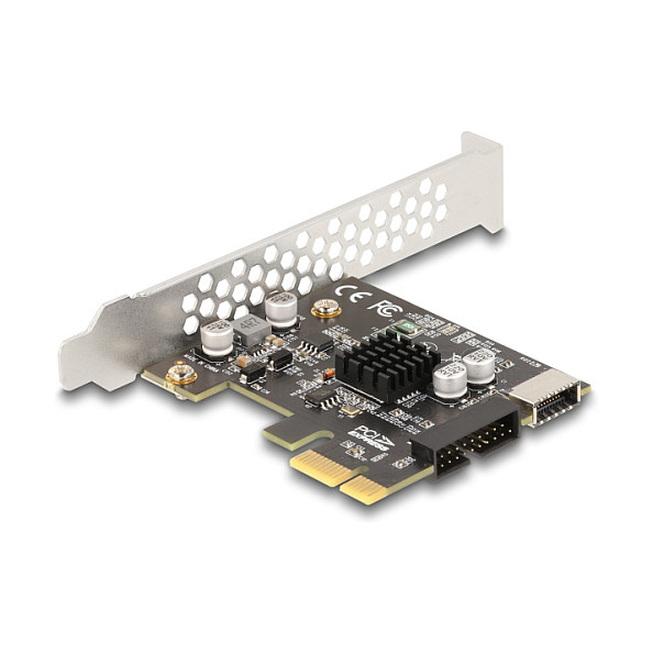 PCI Express x1 Karte zu 1 x intern USB 5 Gbps Typ-E Key A und 1 x 19 Pin Pfostenstecker - Low Profile Formfaktor