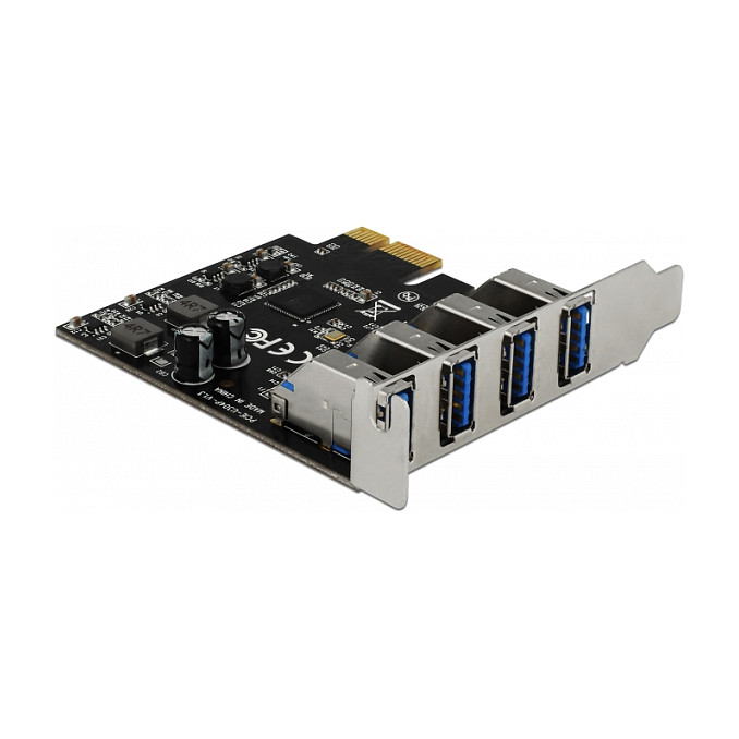 USB 5 Gbps PCI Express x1 Karte mit 4 x externen Typ-A Buchsen