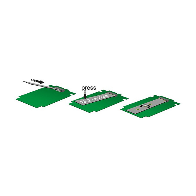 PCI Express x1 Karte > 2 x intern M.2 Key B 110 mm - Low Profile Form Faktor