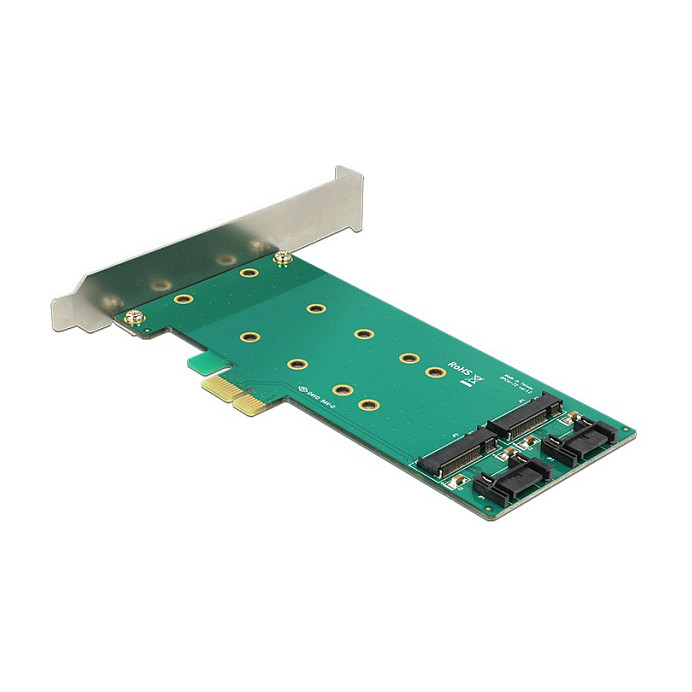 PCI Express x1 Karte > 2 x intern M.2 Key B 110 mm - Low Profile Form Faktor