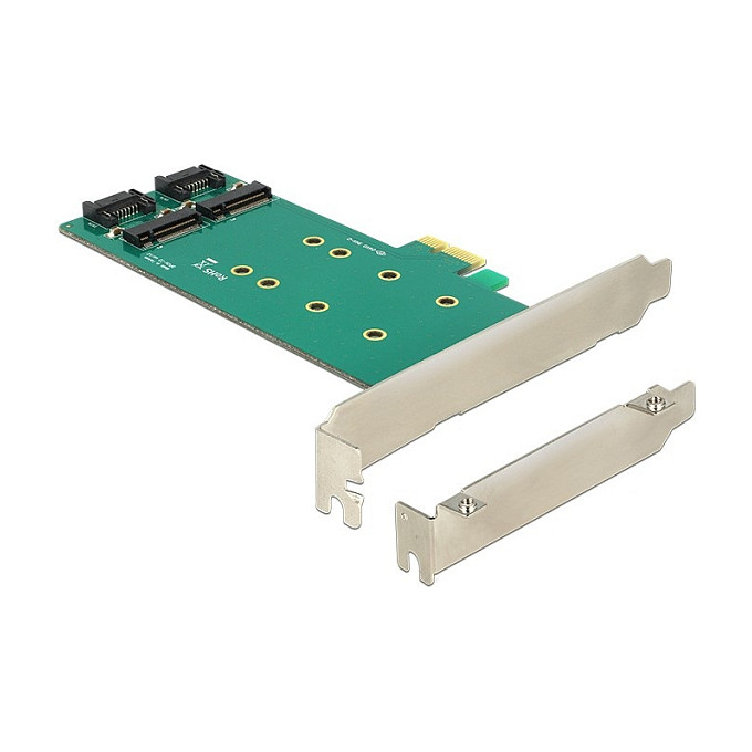 PCI Express x1 Karte > 2 x intern M.2 Key B 110 mm - Low Profile Form Faktor