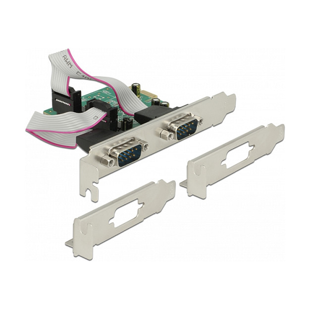 PCI Express x1 Karte zu 2 x Seriell RS-232 High Speed 921K mit Spannungsversorgung