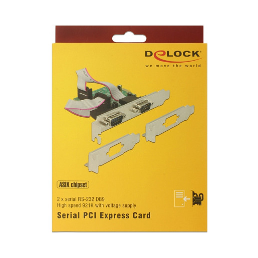 PCI Express x1 Karte zu 2 x Seriell RS-232 High Speed 921K mit Spannungsversorgung