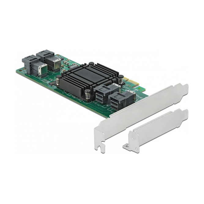 PCI Express x8 Karte zu 4 x intern SFF-8643 NVMe - Low Profile Formfaktor