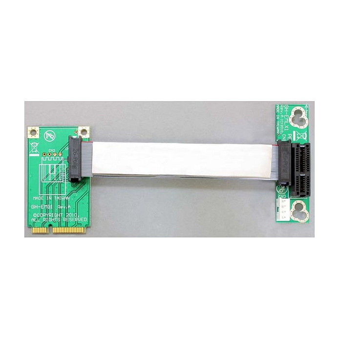 Riser Karte Mini PCI Express > PCI Express x1 links gerichtet