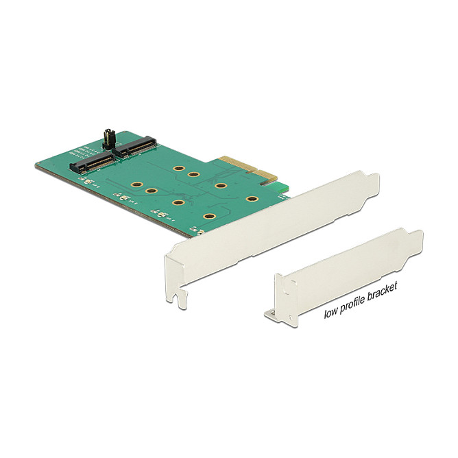 PCI Express x4 Karte > 2 x intern M.2 Key B mit RAID - Low Profile Form Faktor