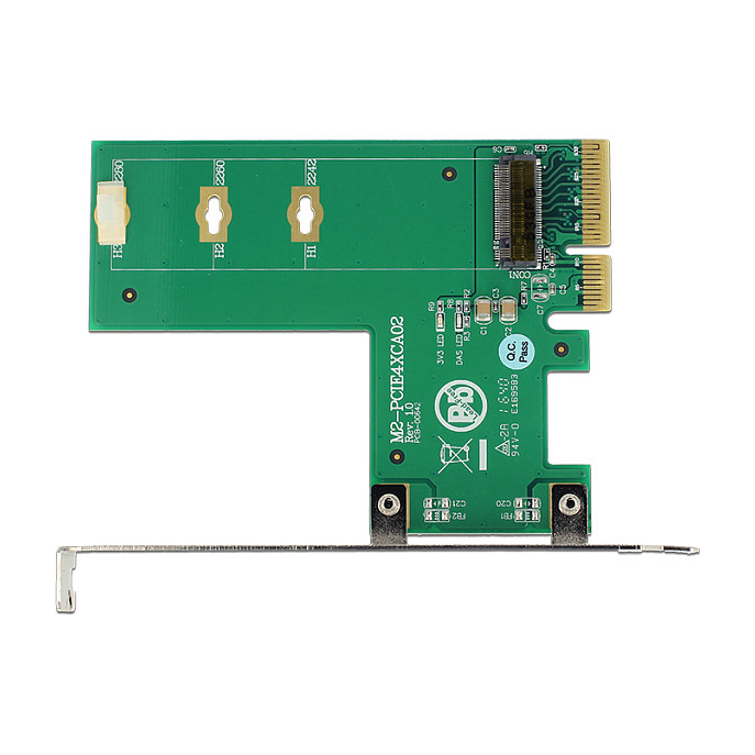 PCI Express x4 Karte > 1 x intern NVMe M.2 Key M - Querformat