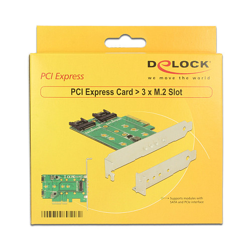 PCI Express Karte > 3 x M.2 Slot - Low Profile Formfaktor