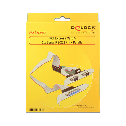 PCI Express x1 Karte zu 2 x Seriell RS-232 + 1 x Parallel