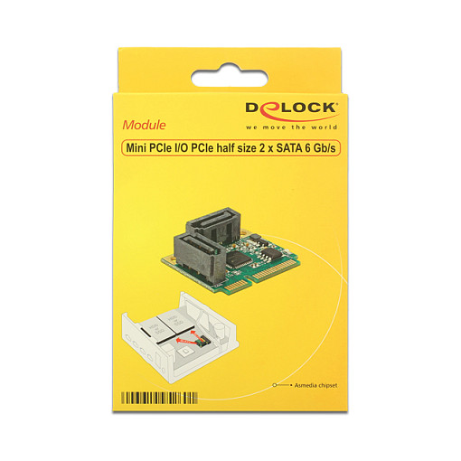Mini PCIe I/O PCIe half size 2 x SATA 6 Gb/s